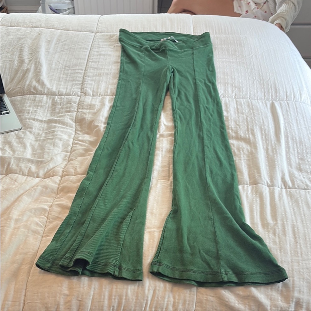 Free People Green Flared Pants